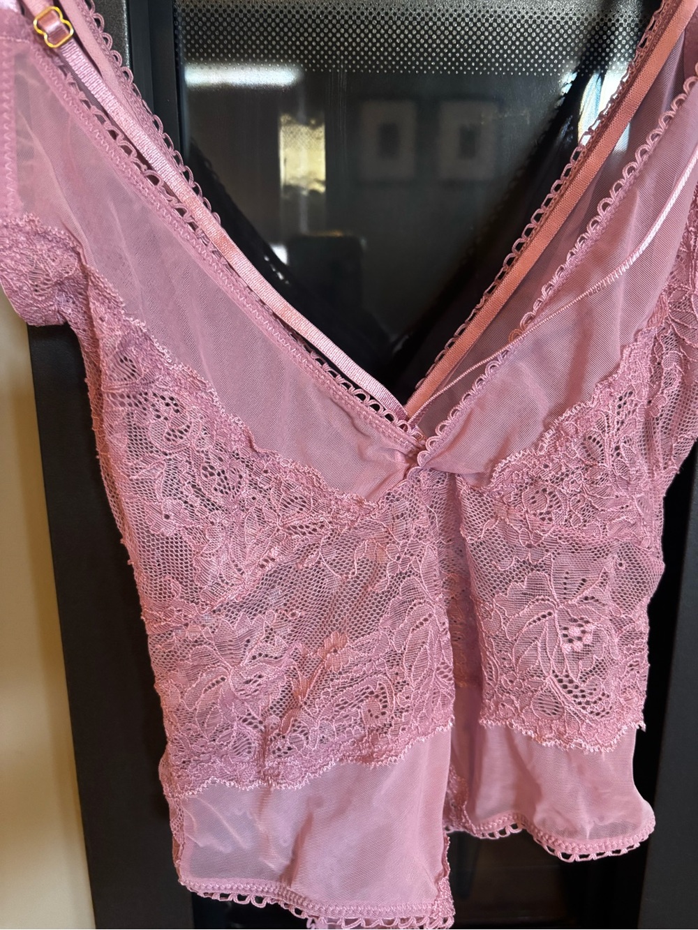 PINK Victoria’s Secret Blush Pink Lace Teddy Bodysuit XS Tag Removed - Picture 4 of 5